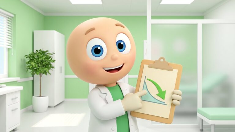 Animated medical professional explaining GLP-1 weight loss therapy results